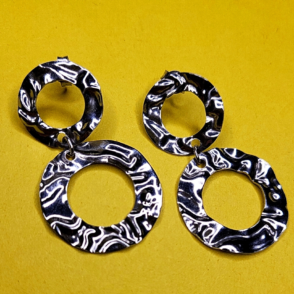 Milor Silver Stainless Steel Earrings